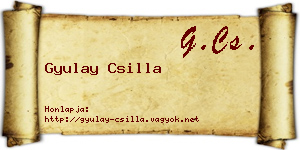 Gyulay Csilla névjegykártya